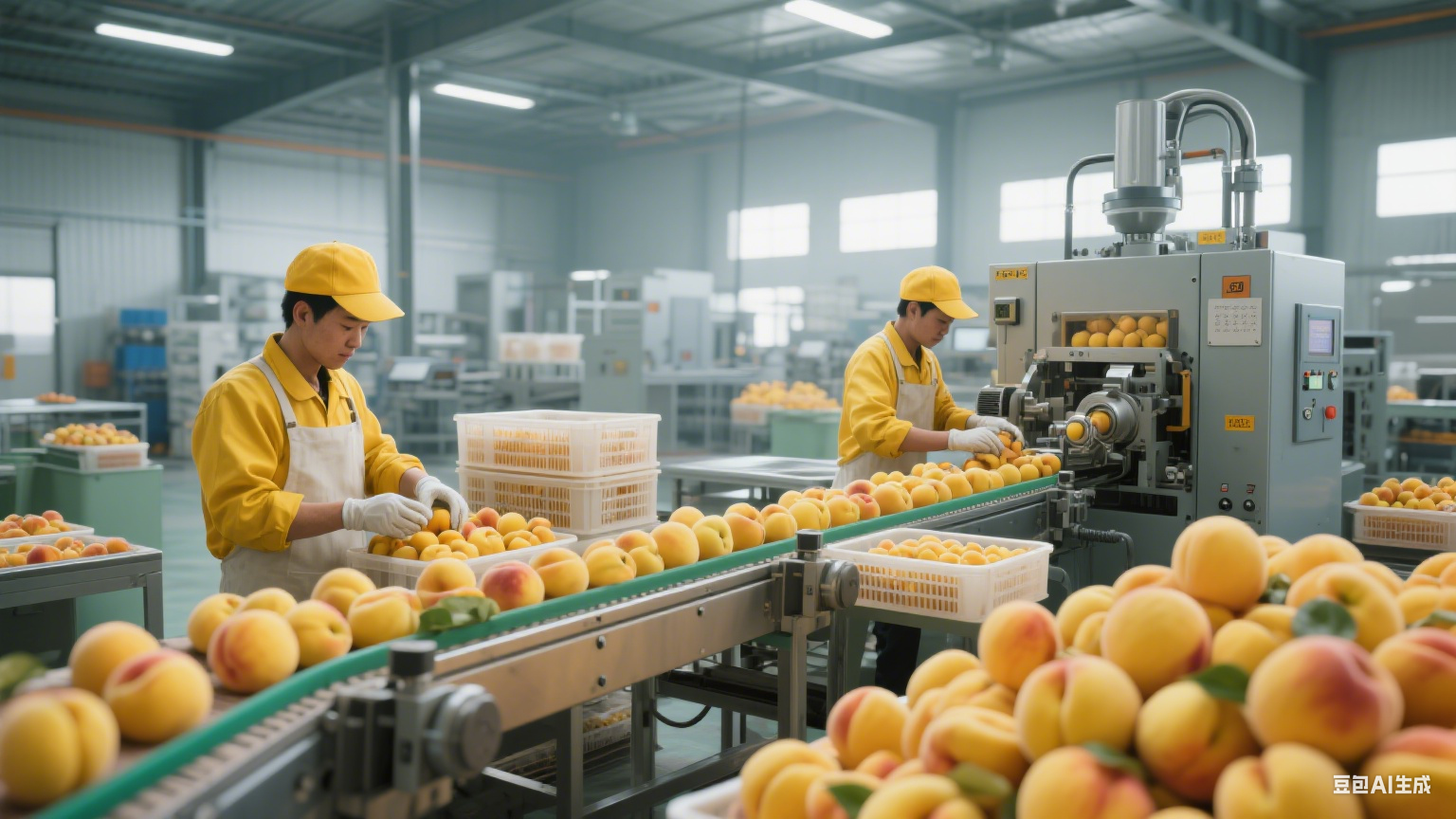 阜城漫河鎮(zhèn)預(yù)制果蔬黃桃生產(chǎn)線：從田園鮮桃到預(yù)制水果的全流程?(圖2)