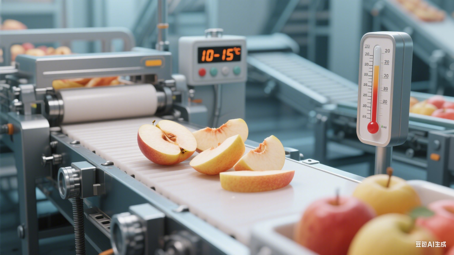 蘋果干工藝：工藝流程 原料→水洗→去皮→切片→藥水浸泡→干燥→選片→包裝  (pic5)