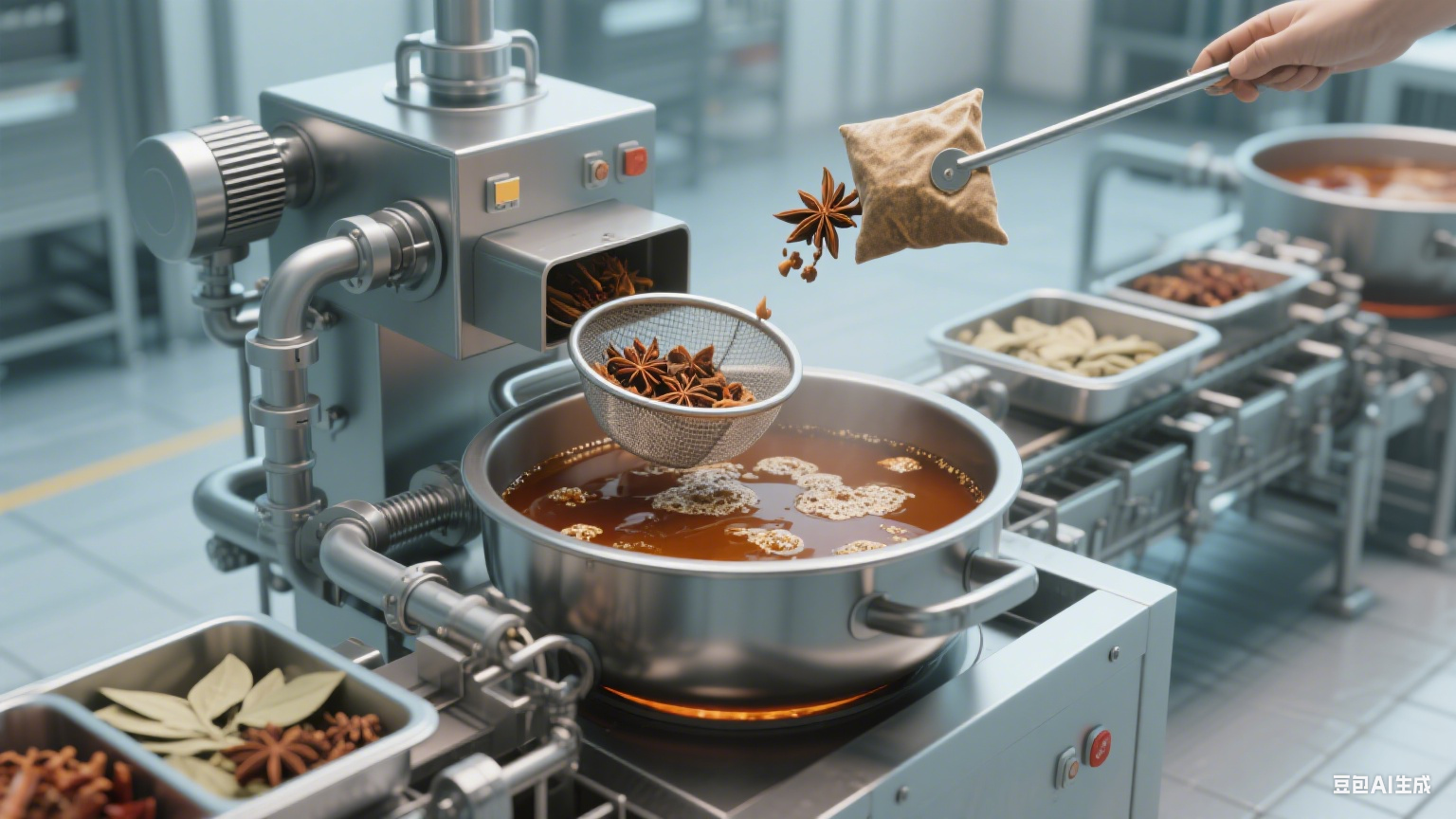 一鍋鹵香的匠心搭檔：肉類鹵煮鍋生產(chǎn)線的設(shè)備協(xié)同與風(fēng)味守護(hù)(圖3)